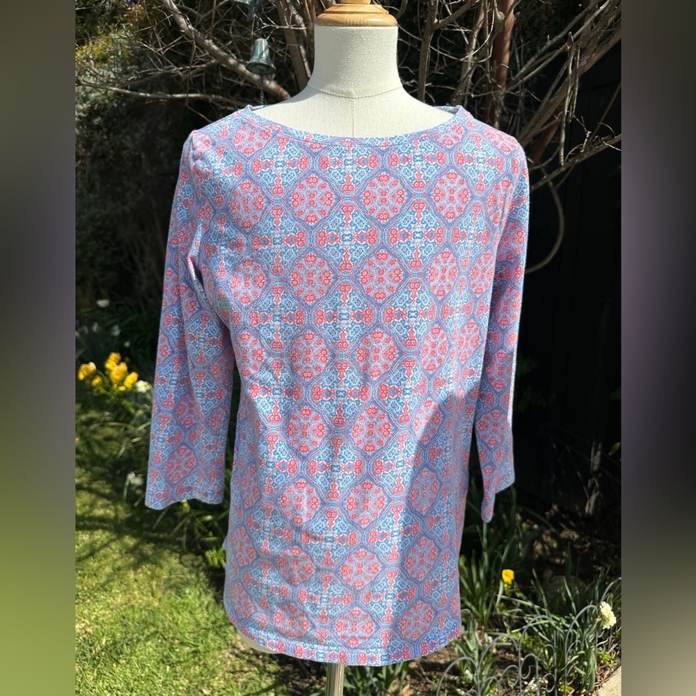 Talbots Geometric Design Top - size SP